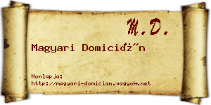 Magyari Domicián névjegykártya